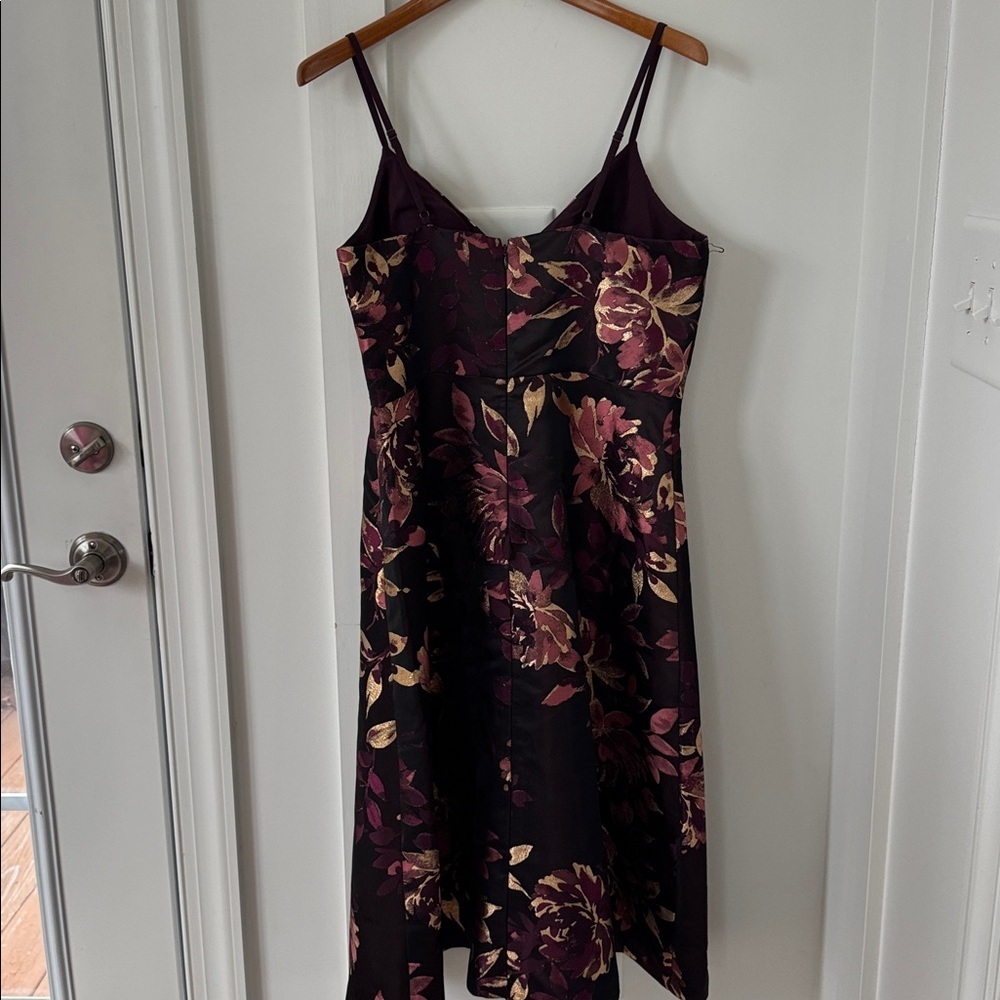 NEW Eliza J Metallic Floral Dress Size 12 - Picture 7 of 10